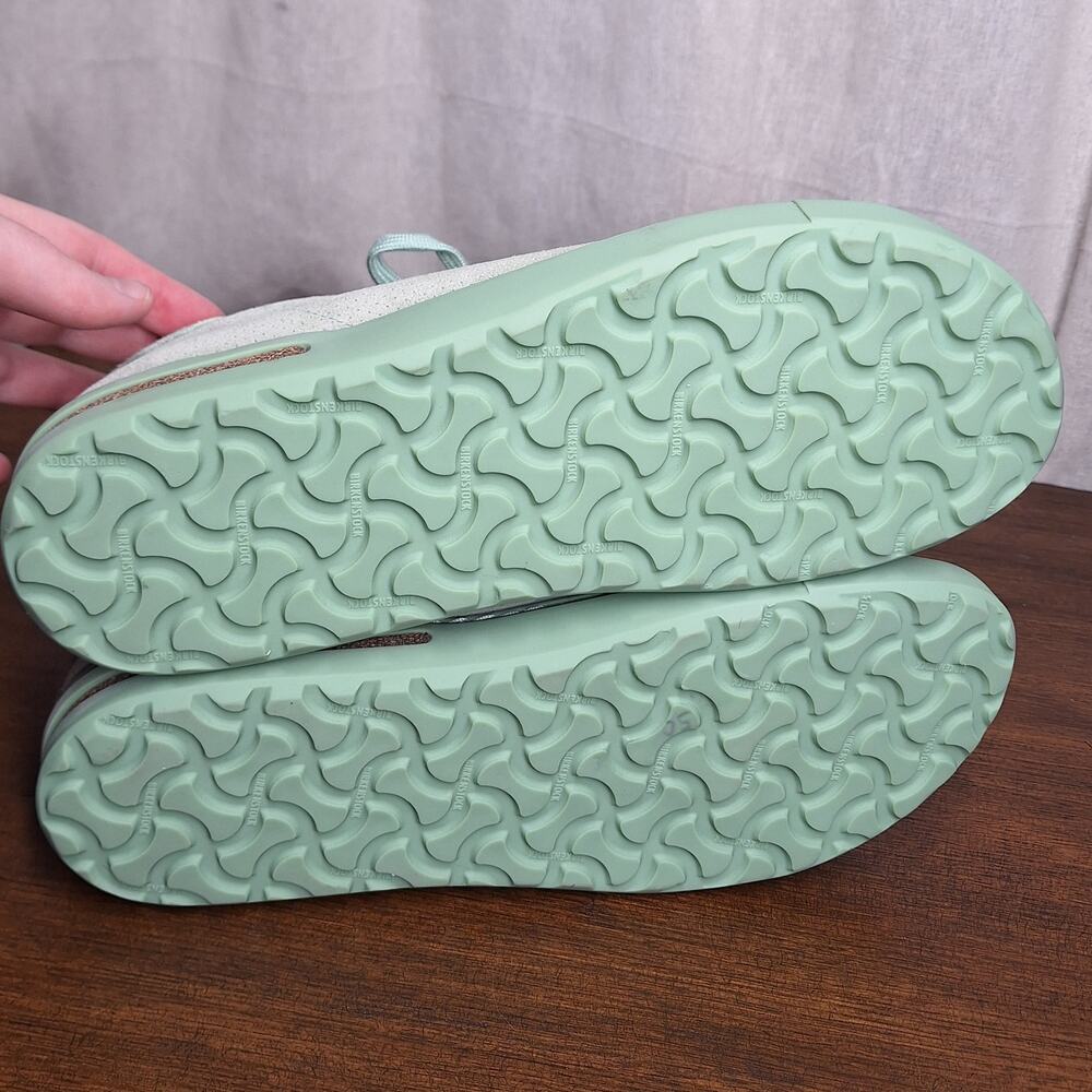 Birkenstock Bend Low embossed suede sneakers mint green NWT EU 41 US 10 women's - Picture 7 of 9